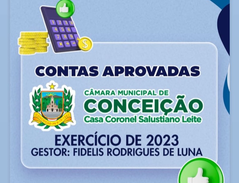 TCE-PB aprova por unanimidade prestao de contas da Cmara de Conceio relativas ao exerccio de 2023